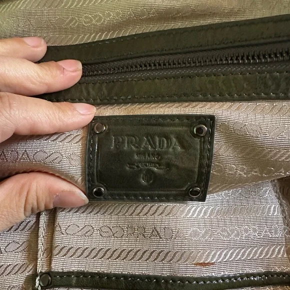 Prada Olive Patent Leather Handbag - Picture 6 of 6
